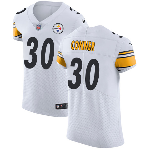 Nike Steelers #30 James Conner White Men's Stitched NFL Vapor Untouchable Elite Jersey - Click Image to Close